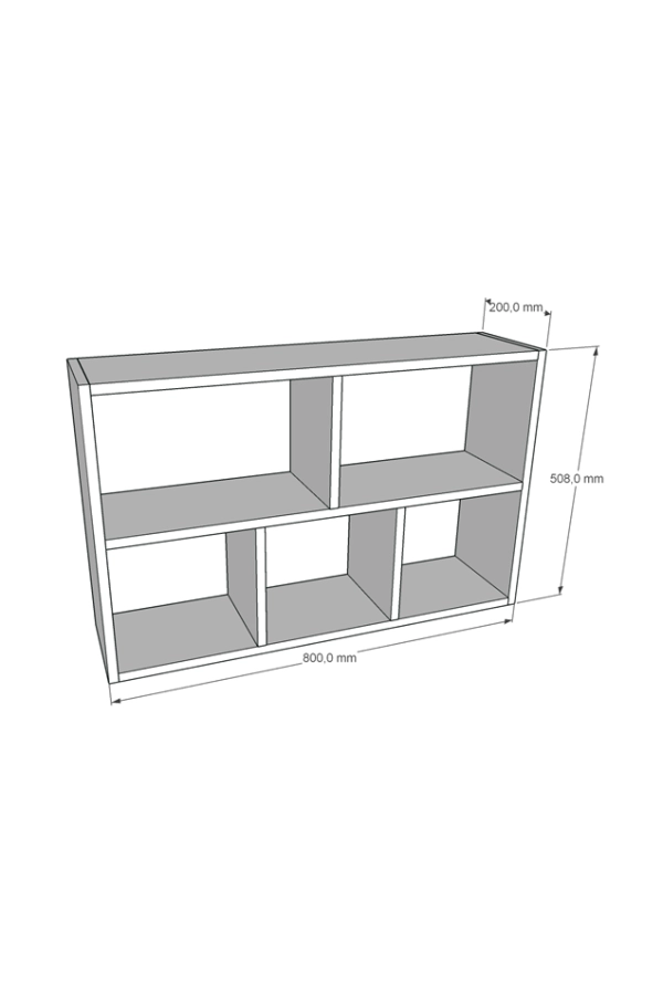 Połka wisząca 4P dąb sonoma 80x50x20 cm - pozioma lub pionowa